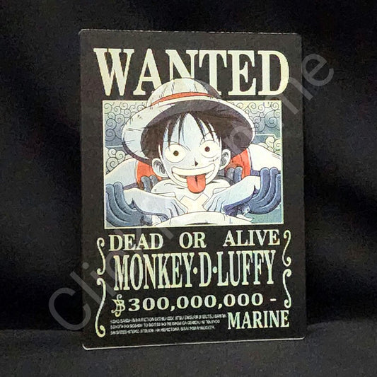 One Piece: Monkey D Luffy Wanted Poster 3D Moving Sticker Anime Lenticular Decal