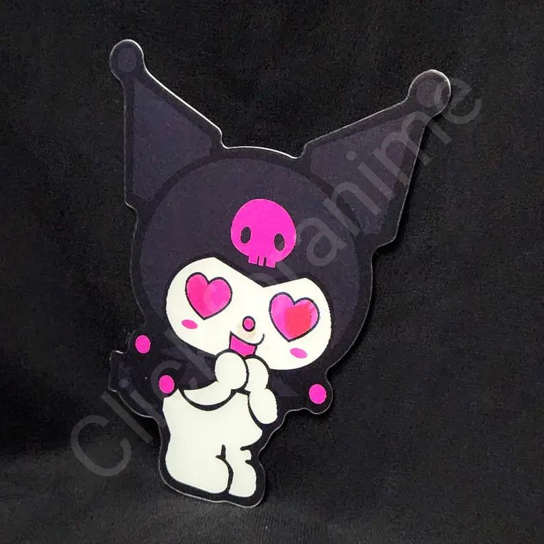 Sanrio: Kuromi 3D Moving Laptop Sticker Cute Lenticular Decal Kawai Notebook Car