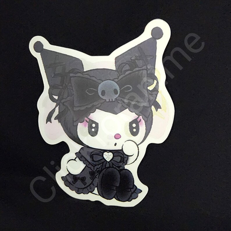 Sanrio: Kuromi + My Melody 3D Motion Sticker Laptop Cute Lenticular kawai Decal Car Notebook