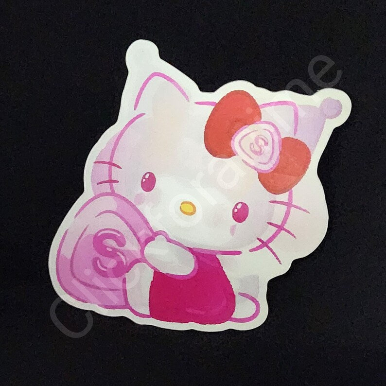 Sanrio: Kuromi My Melody Hello Kitty 3D Motion Sticker Laptop Lenticular Decal Car Notebook