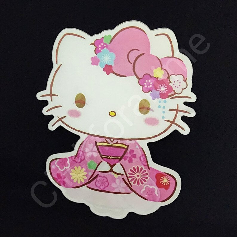 Sanrio: Hello Kitty 3D Laptop Sticker Cute Lenticular Decal Kawai Motion Moving Car Notebook