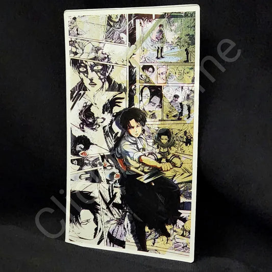 Attack on Titan: Levi Manga Style 3D Moving Sticker Anime Lenticular decal