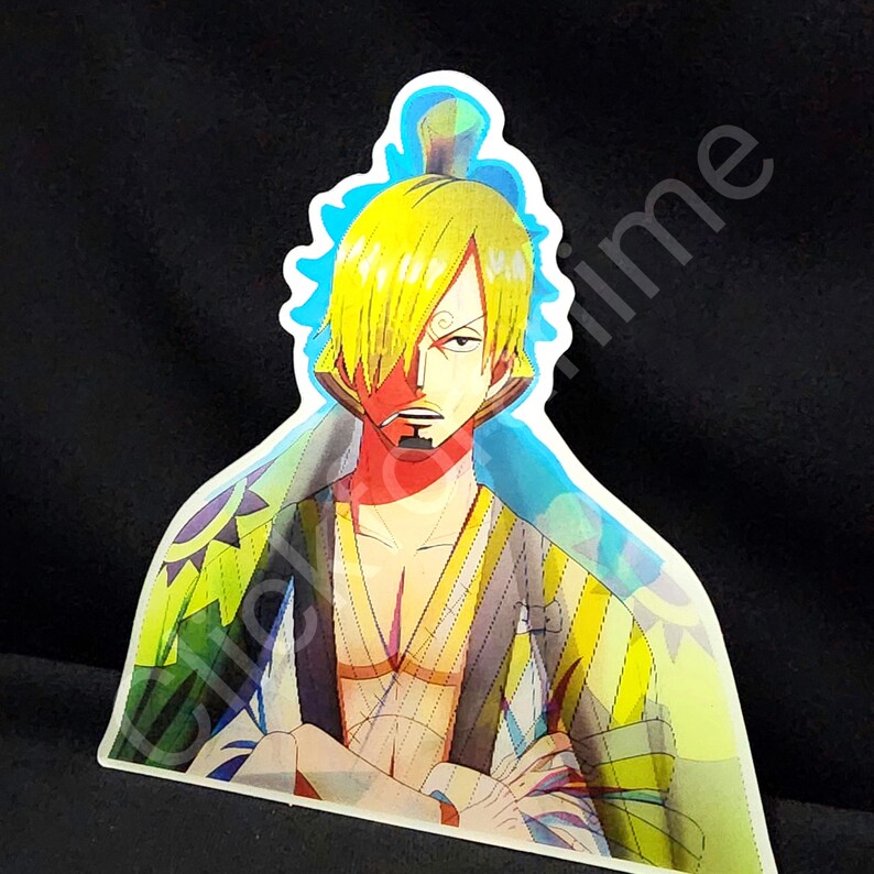 One Piece: Luffy, Zoro, Sanj 3D Moving Sticker Anime Manga Lenticular Car Decal