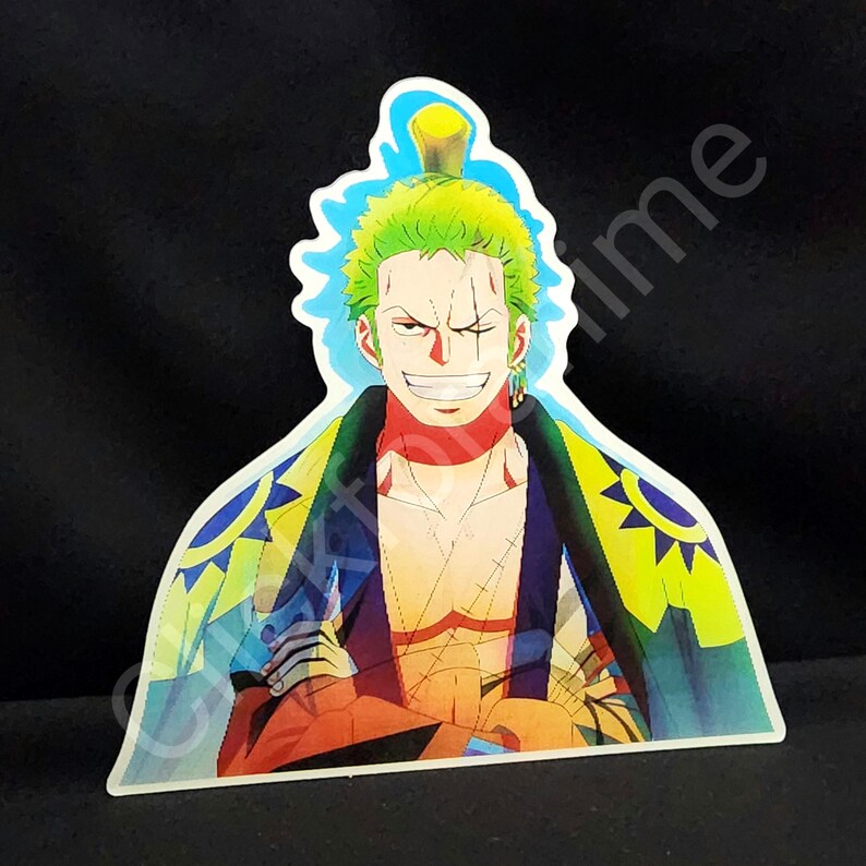 One Piece: Luffy, Zoro, Sanj 3D Moving Sticker Anime Manga Lenticular Car Decal