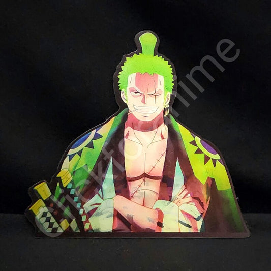 One Piece: Roronoa Zoro - 3D Moving Sticker Anime Manga lenticular Decal Car