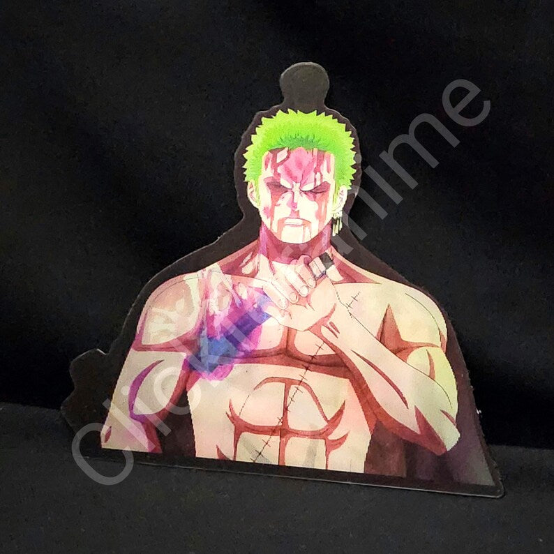 One Piece: Roronoa Zoro - 3D Moving Sticker Anime Manga lenticular Decal Car