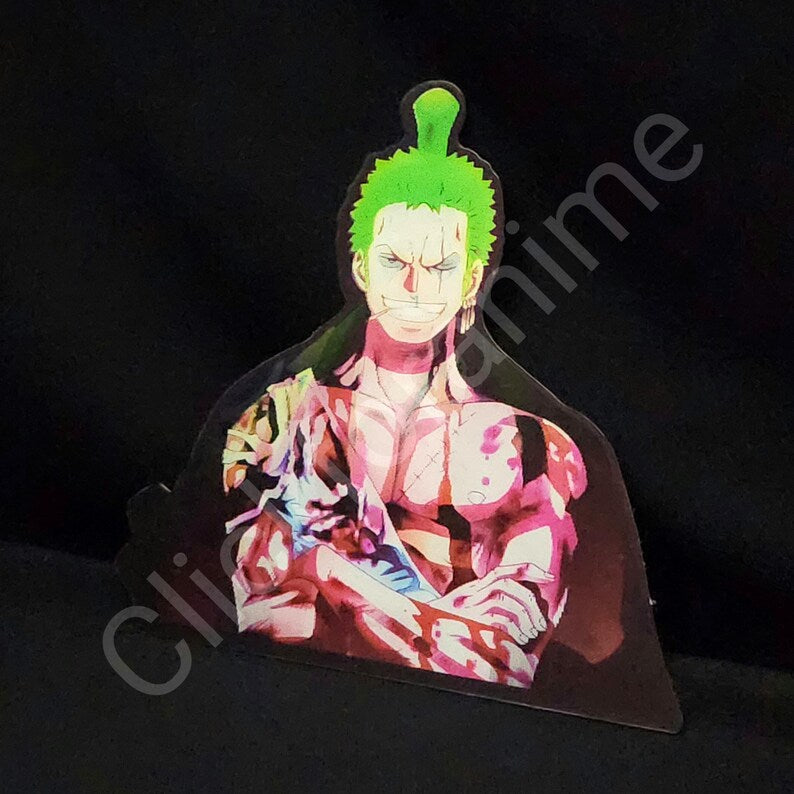 One Piece: Roronoa Zoro - 3D Moving Sticker Anime Manga lenticular Decal Car