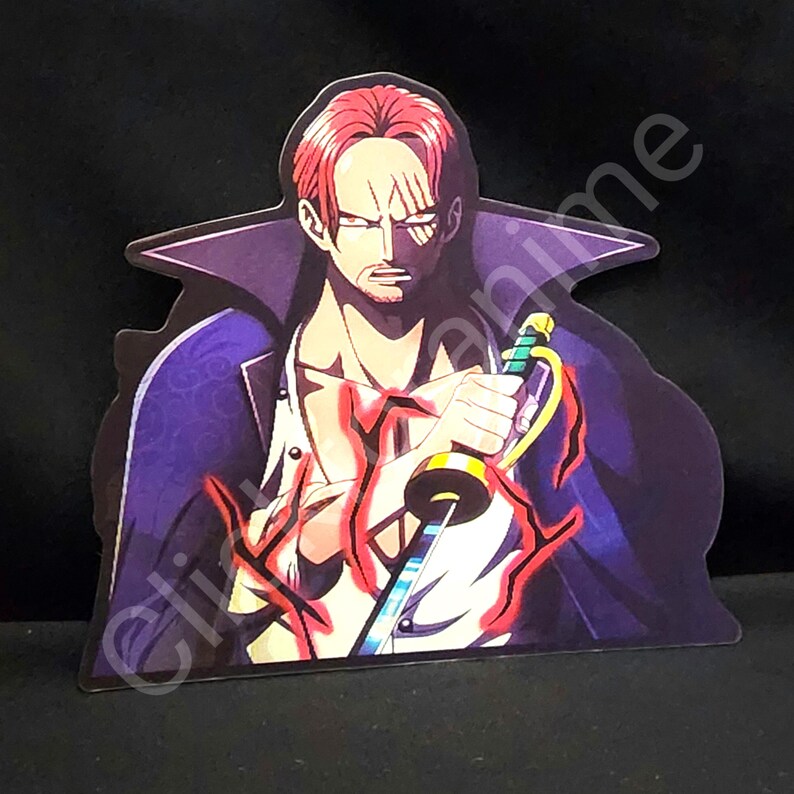 One Piece: Shanks 3D Moving Sticker Anime Manga Lenticular Car Laptop Decal