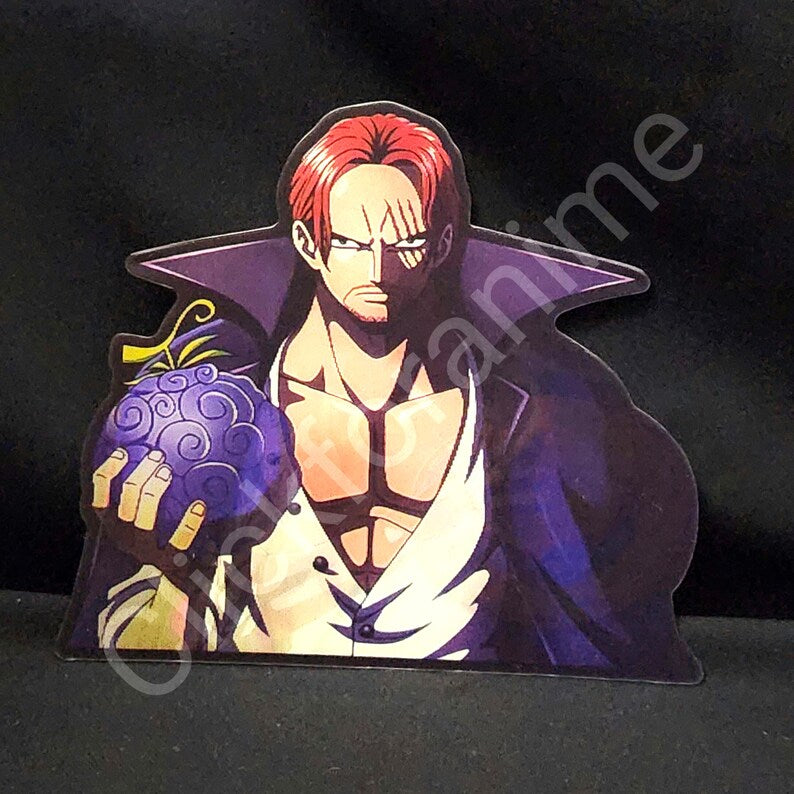 One Piece: Shanks 3D Moving Sticker Anime Manga Lenticular Car Laptop Decal