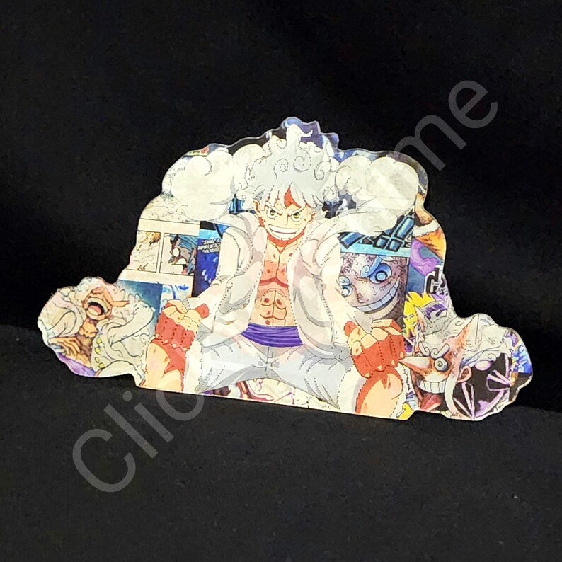 One Piece: Monkey D. Luffy Power 3D Moving Sticker Anime Lenticular Decal