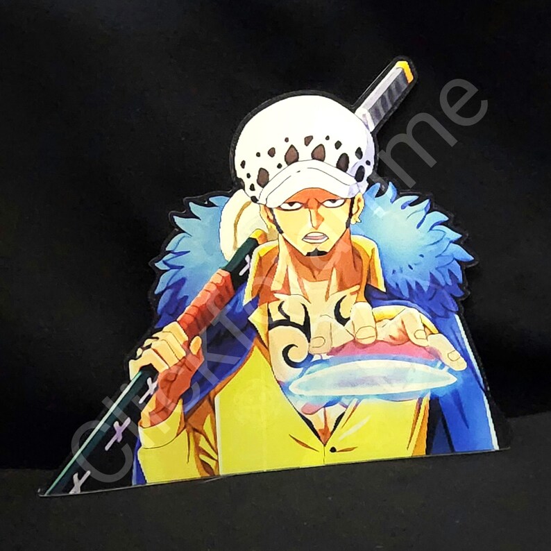 One Piece: Trafalgar D. Water Law 3D Moving Sticker Anime Manga Lenticular Decal