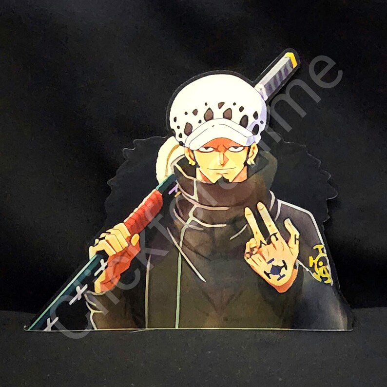 One Piece: Trafalgar D. Water Law 3D Moving Sticker Anime Manga Lenticular Decal