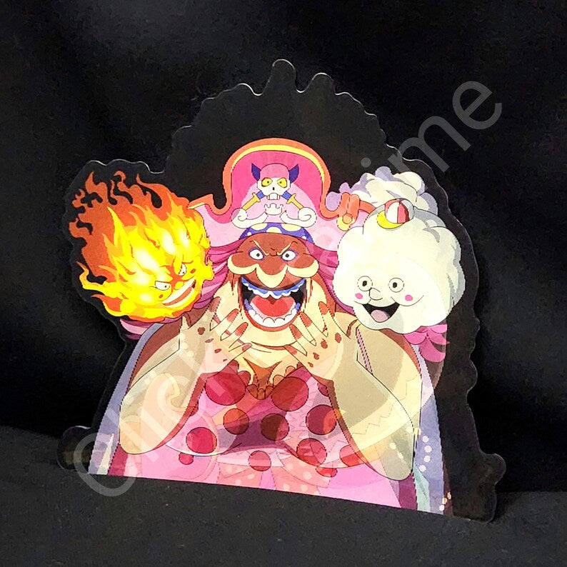 One Piece: Charlotte "Big Mom" Linlin 3D Moving Laptop Sticker Lenticular Decal