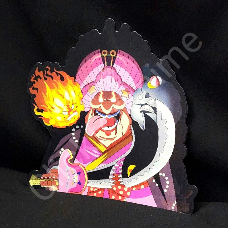 One Piece: Charlotte "Big Mom" Linlin 3D Moving Laptop Sticker Lenticular Decal