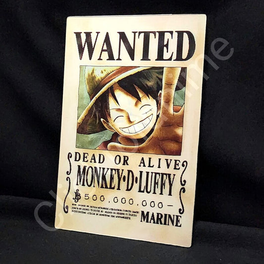 One Piece: Wanted poster Luffy Zoro 3D Moving Sticker Anime Lenticular Decal