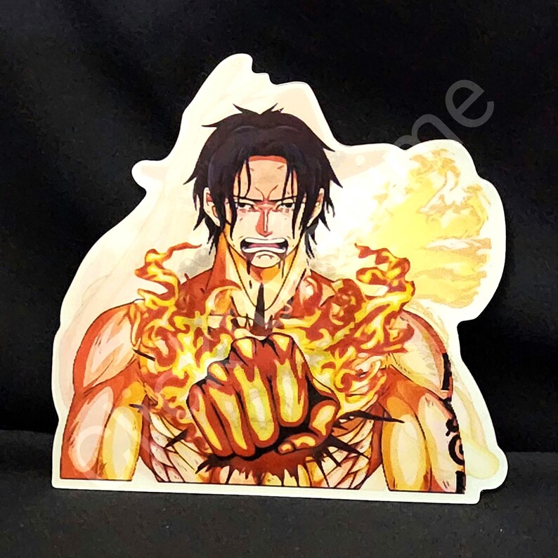 One Piece: Portgas D. Ace 3D Moving Sticker Anime Manga Lenticular Decal