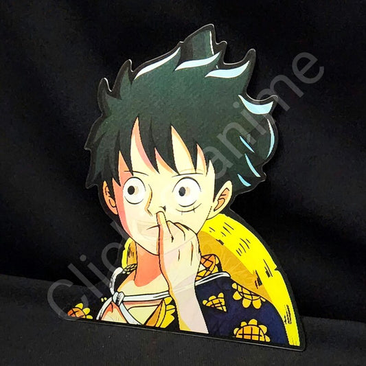 One Piece: Monkey D. Luffy 3D Moving Sticker Anime Manga Lenticular car Decal