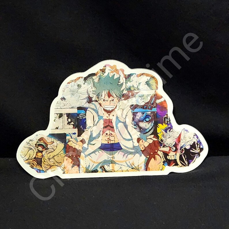 One Piece: Monkey D. Luffy Power up 3D Moving Sticker Anime Lenticular Decal