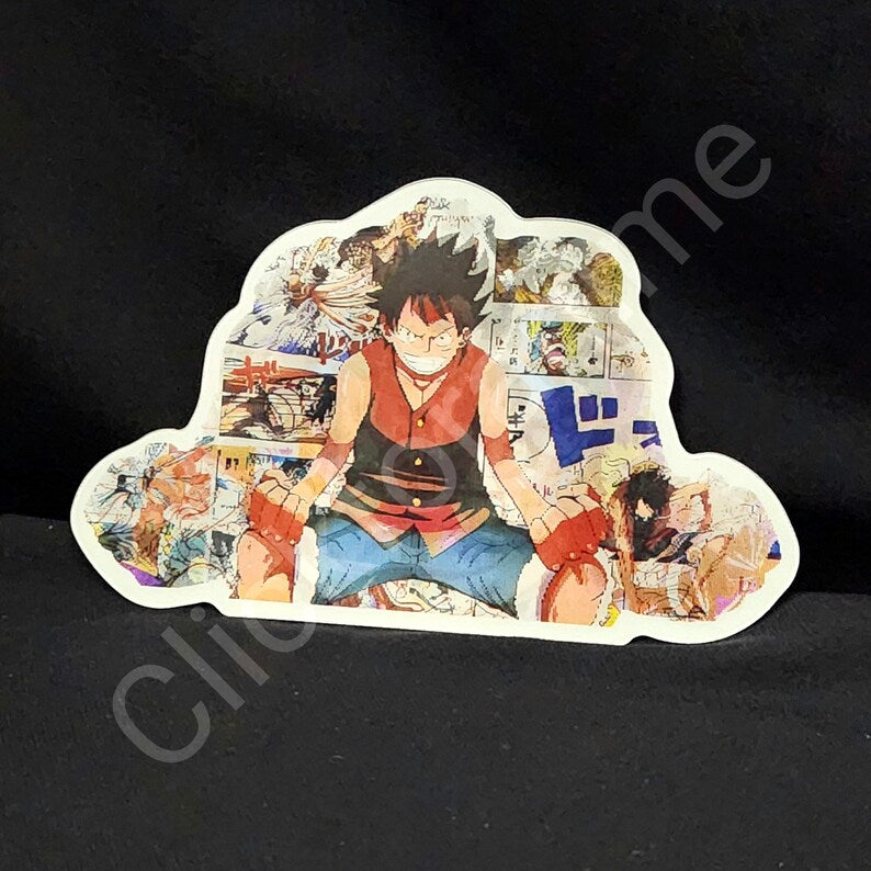 One Piece: Monkey D. Luffy Power up 3D Moving Sticker Anime Lenticular Decal