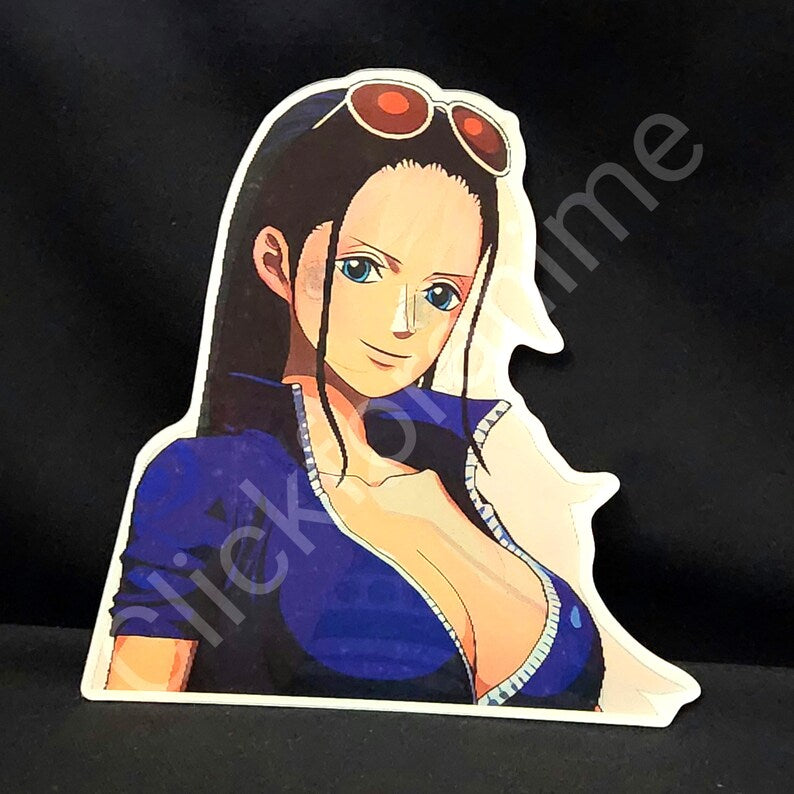 One Piece: Nami Robin 3D Moving Car Laptop Sticker Anime Manga Lenticular Decal