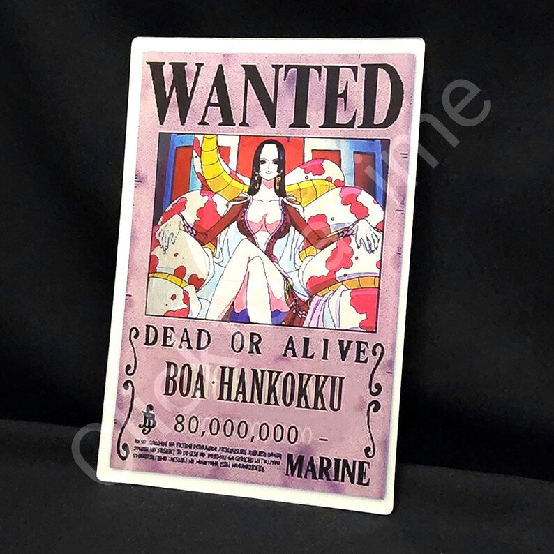 One Piece: Nami Nico Robin Boa Hancock Wanted 3D Moving Sticker Lenticular Decal