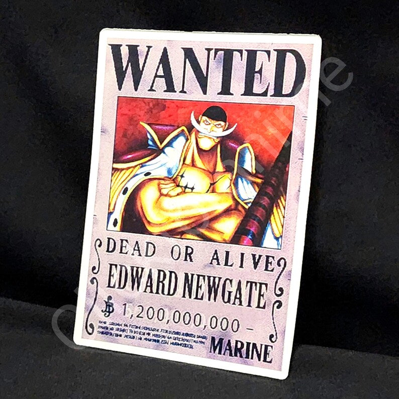 One Piece: Edward Sabo Portgas D. Ace Wanted 3D Moving Sticker Lenticular Decal