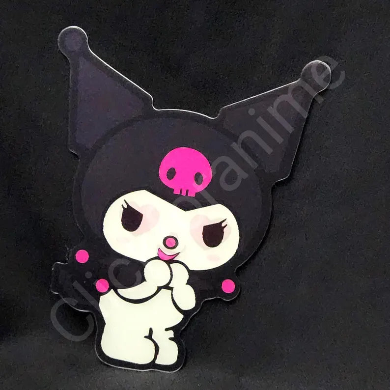 Sanrio: Kuromi 3D Moving Laptop Sticker Cute Lenticular Decal Kawai Notebook Car