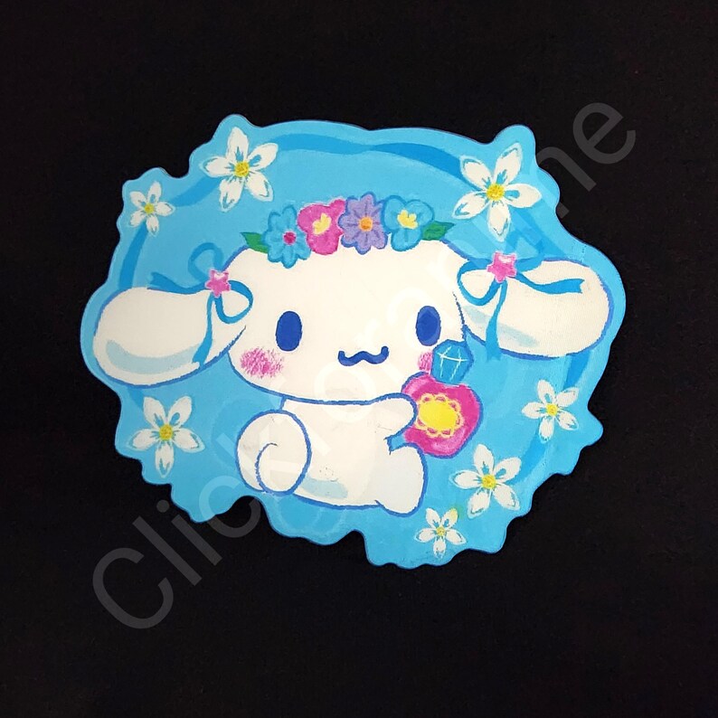 Sanrio: Cinnamon Roll 3D Moving Sticker Laptop Cute Lenticular Decal kawaii Car Notebook