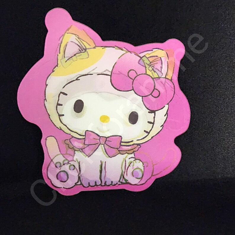 Sanrio: Hello Kitty Kuromi My Melody 3D Motion Sticker Cute Lenticular Decal Car Notebook