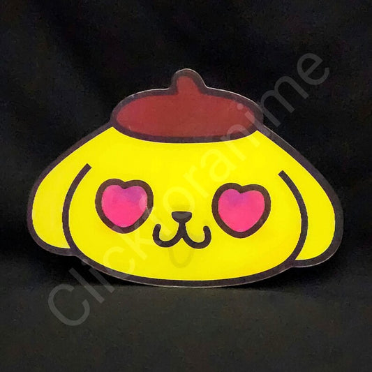 Sanrio: Pompompurin 3D Motion Moving Laptop Sticker Cute Decal Kawai Car Notebook