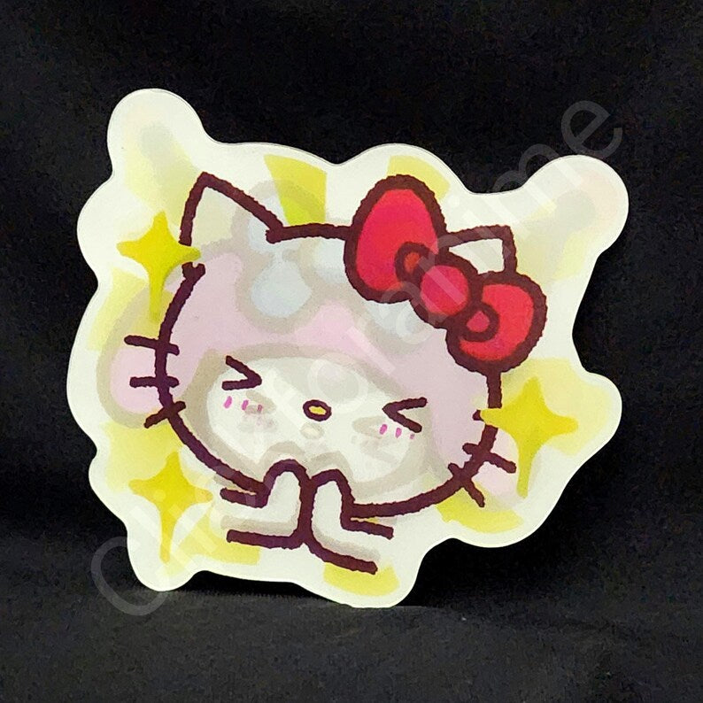 Sanrio: My Melody Kuromi Hello 3D Laptop Sticker Cute Lenticular Decal Motion Car Notebook