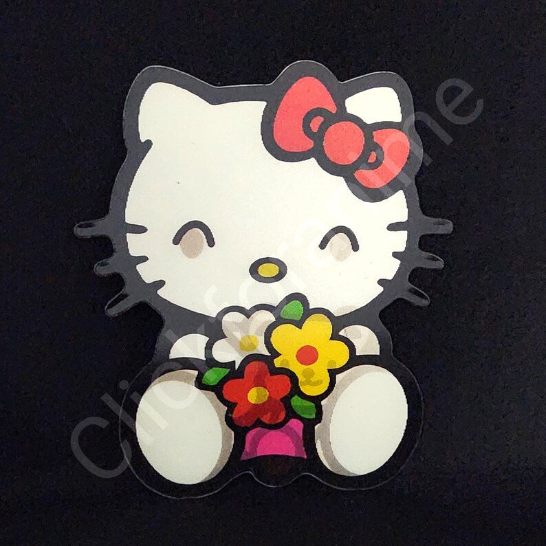 Sanrio: Hello Kitty 3D Motion Moving Laptop Sticker Cute Lenticular Decal Kawai Car Notebook