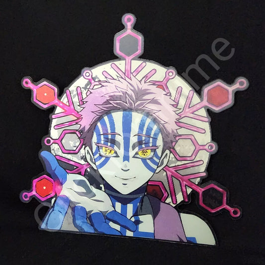Demon Slayer: Akaza Upper Rank 3D Moving Sticker Lenticular Anime Manga Decal