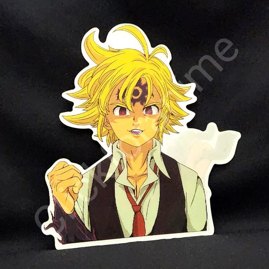 The Seven Deadly Sins Meliodas 3D Moving Sticker Anime Manga Lenticular Decal Car Notebook