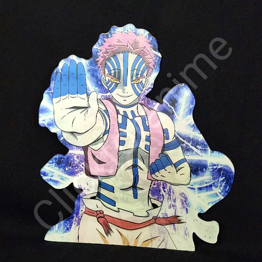 Demon Slayer: Akaza Upper Rank 3D Moving Sticker Lenticular Anime Manga Decal
