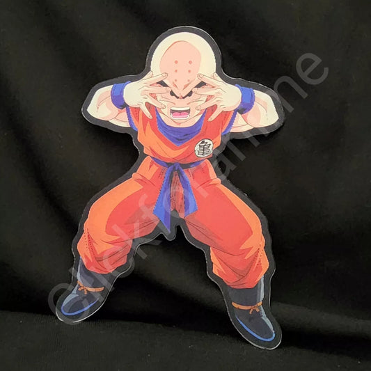 Dragon Ball Z : Krillin , 3D Moving Sticker Lenticular Car Laptop Decal Anime