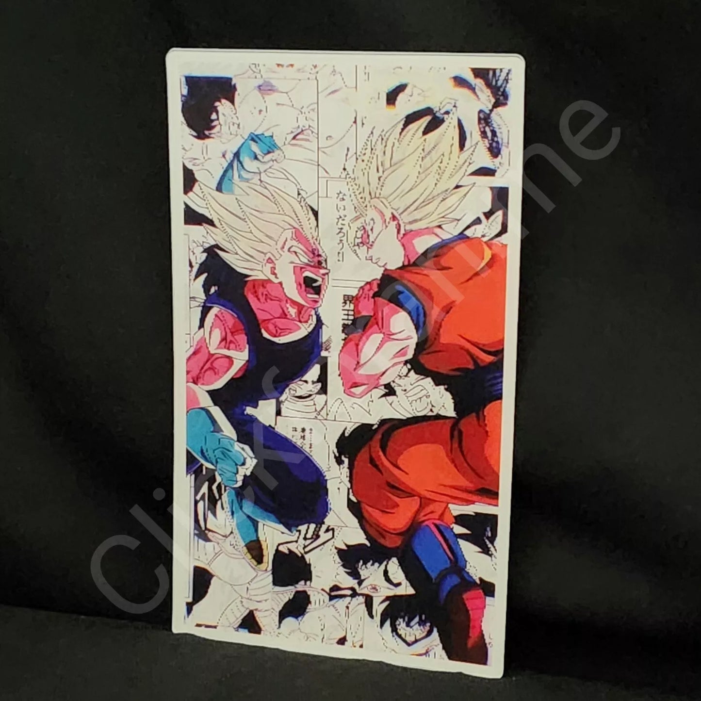 Dragon Ball Z : Goku Vegeta Manga Style 3D Moving Sticker Lenticular Decal Blue