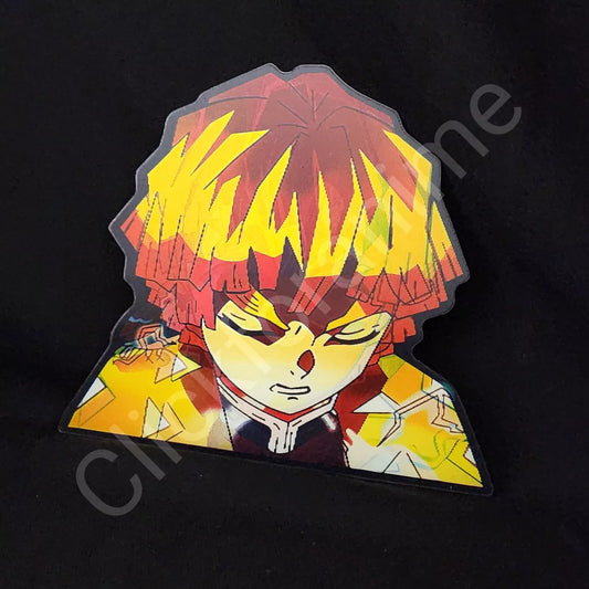 Demon Slayer: Zenitsu Agatsuma 3D Moving Sticker Lenticular Anime Manga Decal