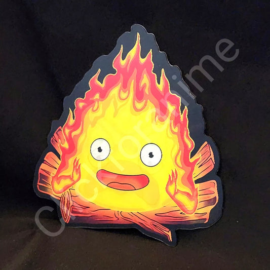 Howls Moving Castle Calcifer 3D Moving Sticker Anime Lenticular Decal Kawai Cute Notebook Car Laptop