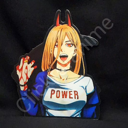 Chainsaw Man: Power 3D Moving Sticker Lenticular Decal Anime Manga Cat