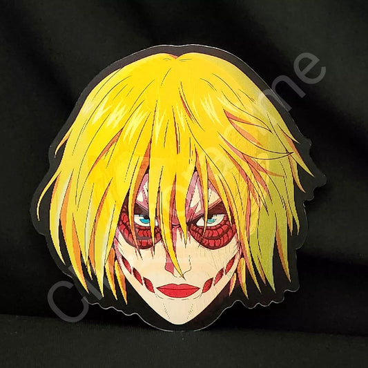 Attack on Titan: Female Armoured colossal 3D Moving Sticker Anime Manga Lenticular Decal