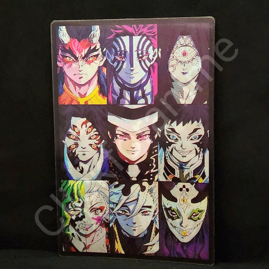 Demon Slayer: hashira + Demon upper Rank 3D Moving Sticker Lenticular Decal