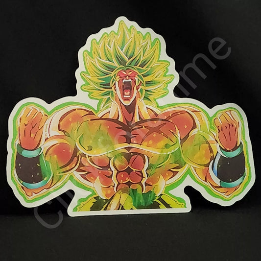 Dragon Ball Z Broly 3D Moving Car Laptop Sticker Anime Lenticular Decal