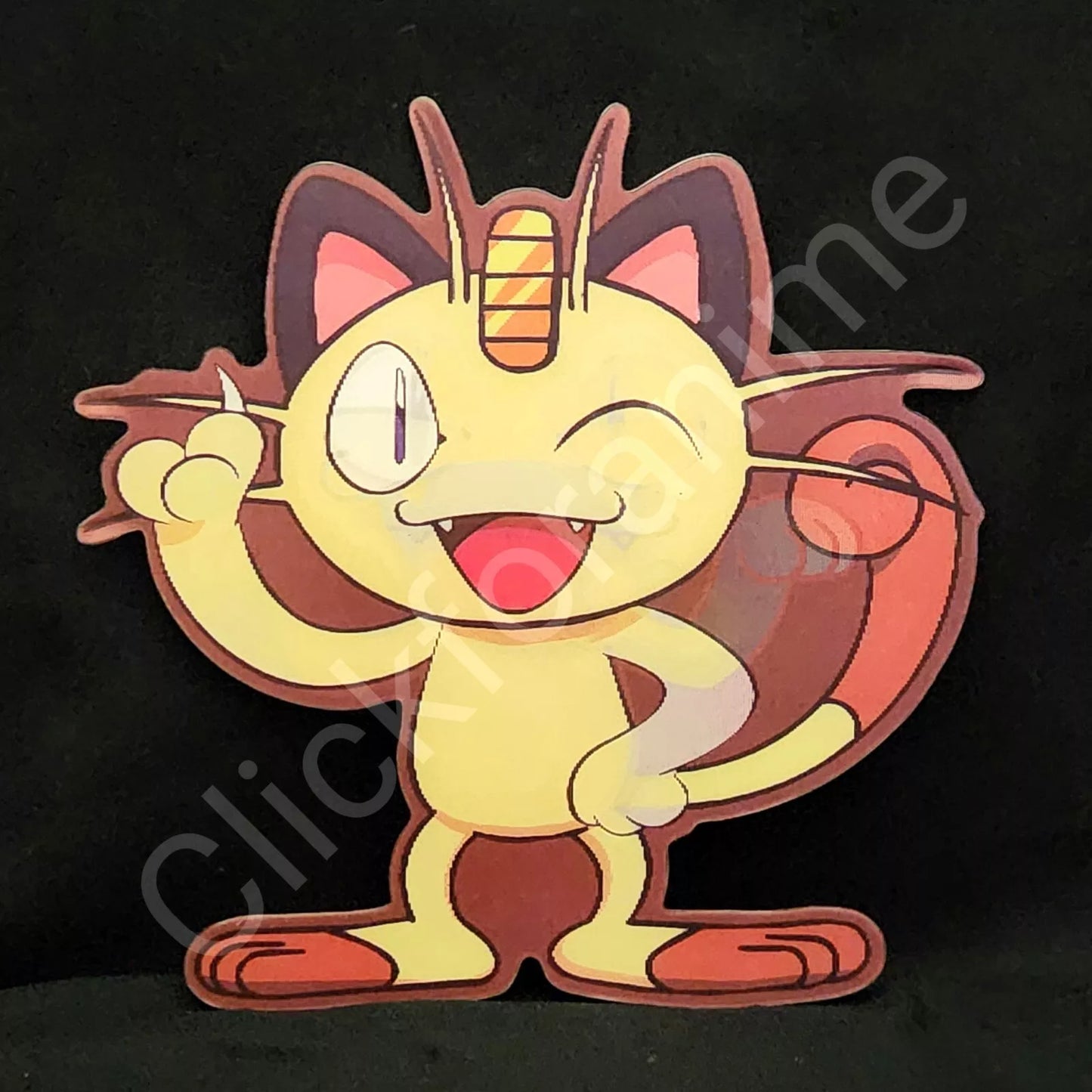 Pokemon: Meowth 3D Moving Sticker Lenticular Decal Kawaii Cute