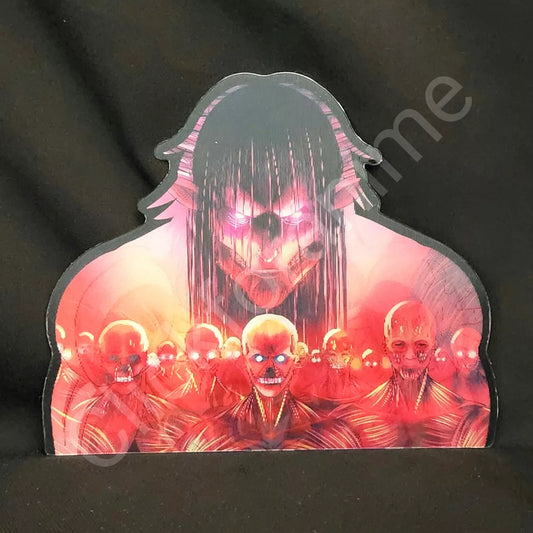 Attack on Titan Eren Rumbling 3D Motion Moving Sticker Anime Lenticular decal