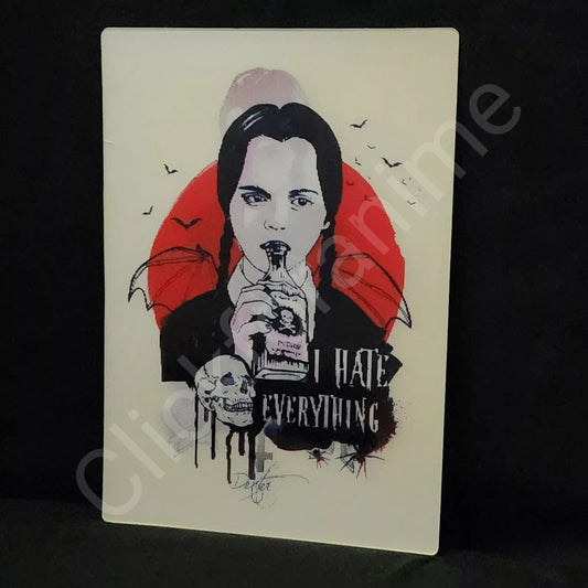 Horror Wednesday Adams 3D Moving Sticker Lenticular Car laptop Decal