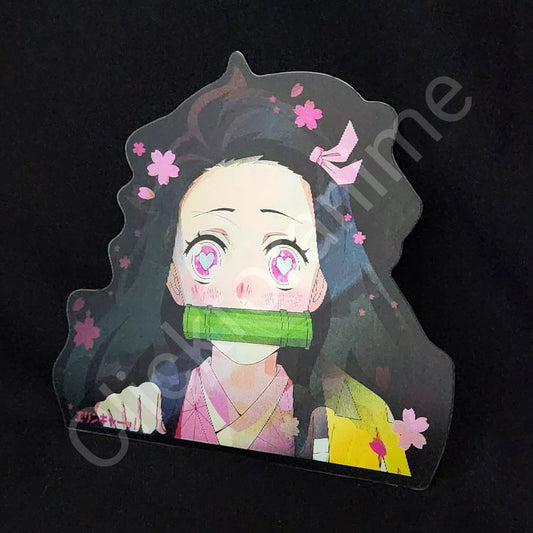 Demon Slayer: Nezuko Tanjiro Zenitsu 3D Moving Sticker Lenticular Anime  Decal