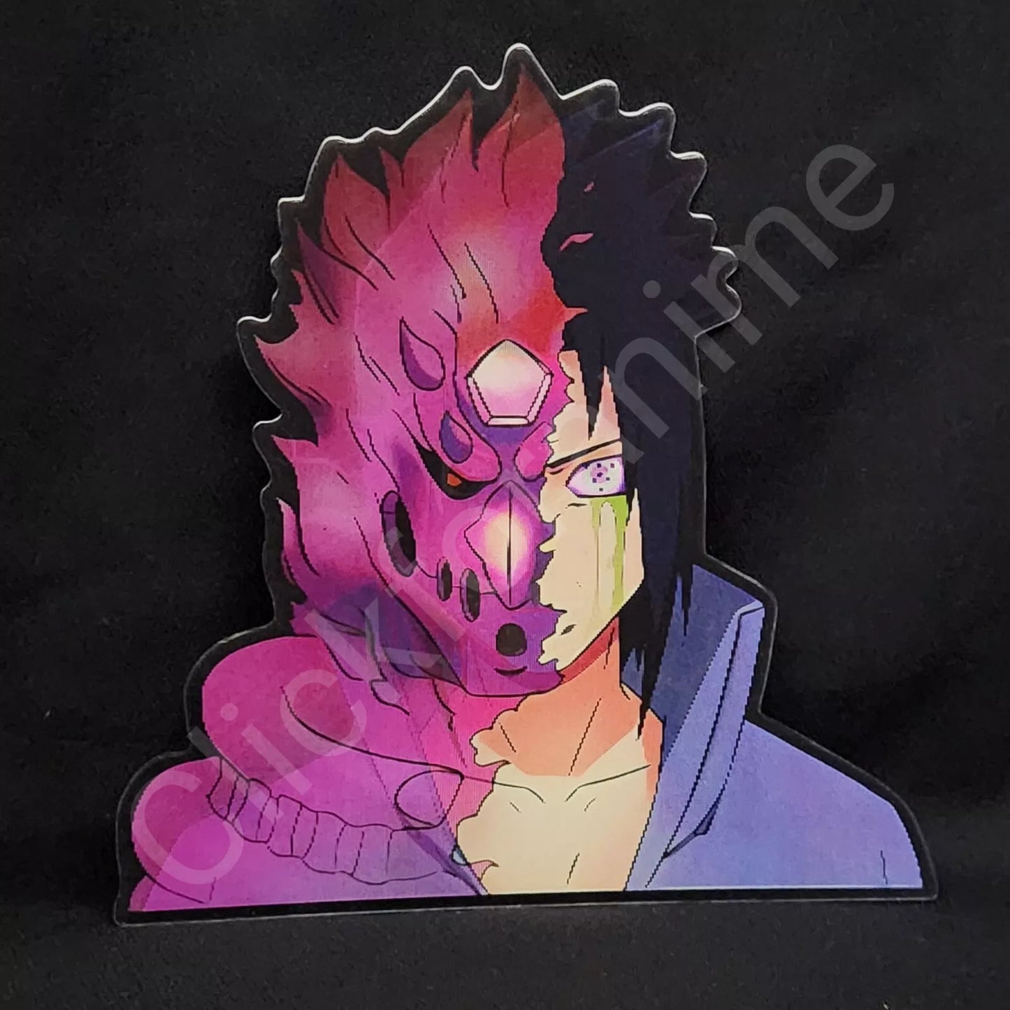 Naruto Shippuden: Sasuke Uchiha 3D Moving Sticker Anime Manga Lenticular Decal