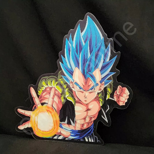 Dragon Ball Z : Gogeta 3D Moving Sticker Anime Manga Lenticular Car Laptop Decal