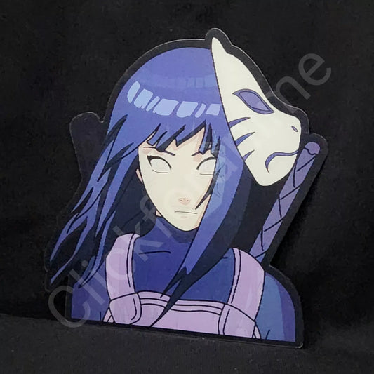 Naruto Shippuden: Hinata Hyuga 3D Moving Sticker, Anime Manga Lenticular Decal